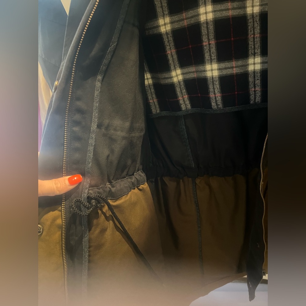 EUC: J.CREW Barn Jacket, Navy + Olive, Size Small (very big; fits like Medium) - Picture 6 of 8